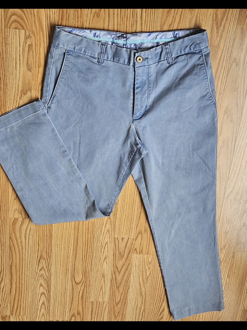 ​Tommy Bahama Boracay Island Chino Pants - Dusty Blue Stretch Cotton/Tencel - Picture 8 of 16